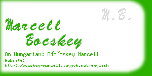 marcell bocskey business card